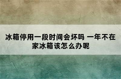 冰箱停用一段时间会坏吗 一年不在家冰箱该怎么办呢